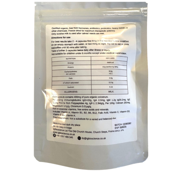 ORGANIC COLOSTRUM - LACTOSE FREE - NEW! - Image 4